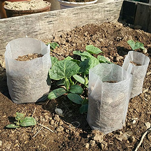 Huvai 400Pcs Degradable Non-Woven Plant Nursery Bags Plant Seeding...