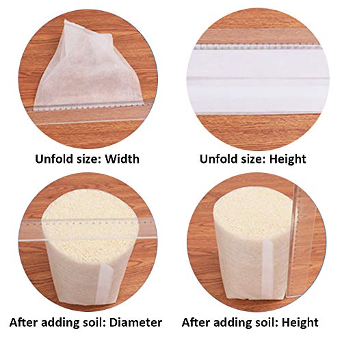 Huvai 400Pcs Degradable Non-Woven Plant Nursery Bags Plant Seeding...