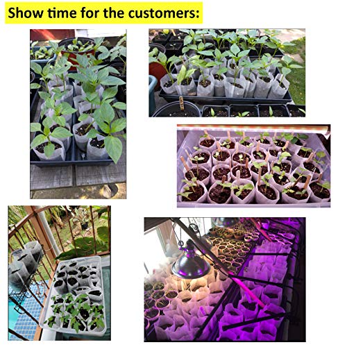 Huvai 400Pcs Degradable Non-Woven Plant Nursery Bags Plant Seeding...