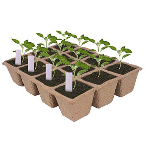 Huvai Seedling Starter Tray Set of 10 Pack with 120 Cells Biodegra...