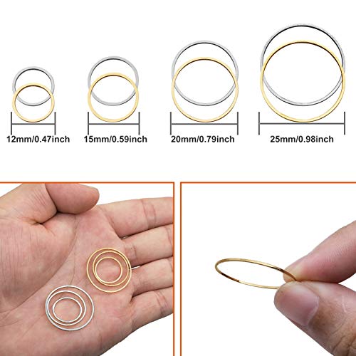 80pcs Earrings Beading Hoop Earring Circle Charms Round Beading Ho...