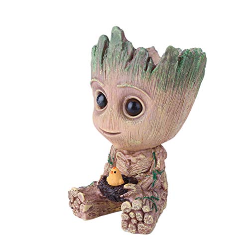 Baby Groot Flowerpot Flower Pot Planter Action Figures Tree Man Cu...