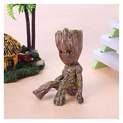 Flower Pot Baby Groot Flowerpot Cute Toy Pen Pot Holder PVC Model ...