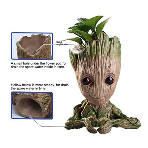 Flower Pot Baby Groot Flowerpot Cute Toy Pen Pot Holder PVC Model ...