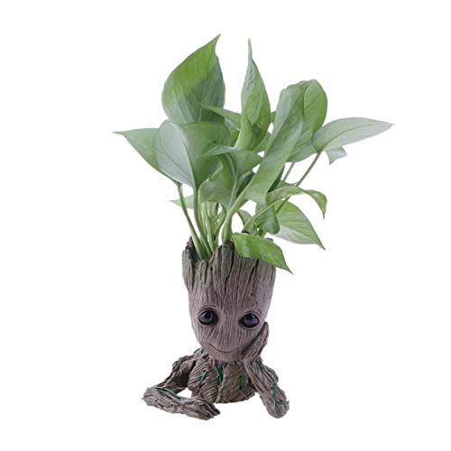 Flower Pot Baby Groot Flowerpot Cute Toy Pen Pot Holder PVC Model ...