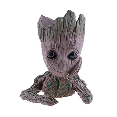 Flower Pot Baby Groot Flowerpot Cute Toy Pen Pot Holder PVC Model ...
