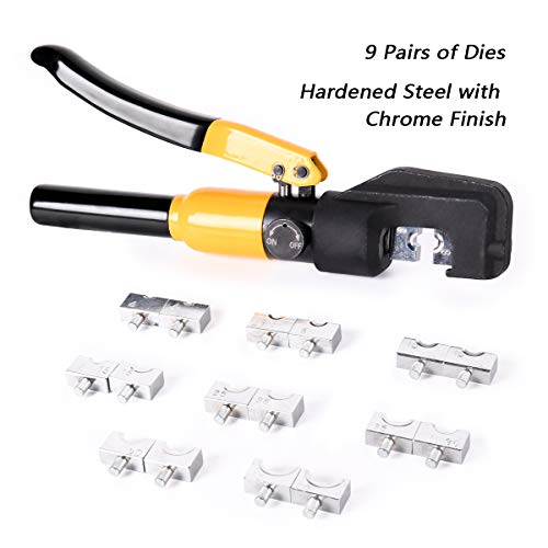 10 Tons Hydraulic Wire Battery Cable Lug Terminal Crimper Crimping...