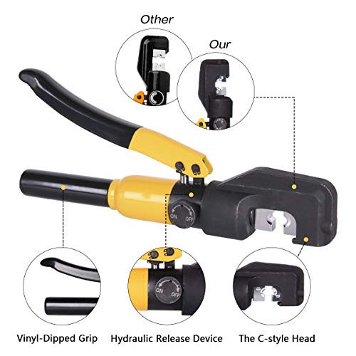 10 Tons Hydraulic Wire Battery Cable Lug Terminal Crimper Crimping...