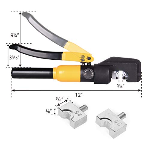 10 Tons Hydraulic Wire Battery Cable Lug Terminal Crimper Crimping...