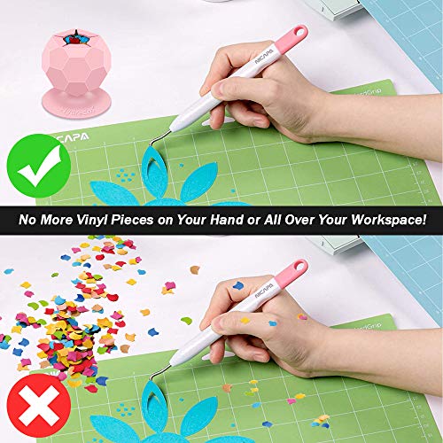 3 Pack Suctioned Vinyl Weeding Scrap Collector, Silicone Suction C...