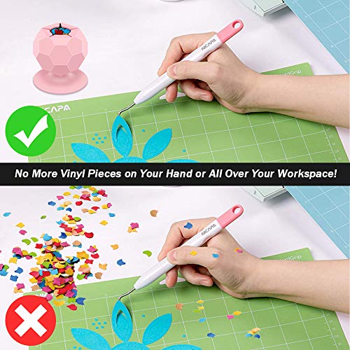 Suctioned Vinyl Weeding Scrap Collector, Silicone Suction Cups for...