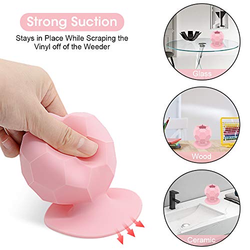Suctioned Vinyl Weeding Scrap Collector, Silicone Suction Cups for...