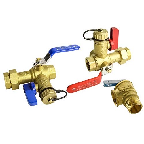 HYDRO MASTER Tankless Water Heater Service Valve Kit with Pressure...