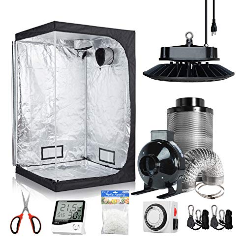 Hydro Plus LED Light Grow Tent Complete Kit LED 900W Grow Light+60...