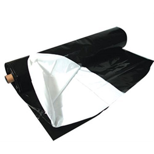 Hydrofarm ABWP1 Black & White Poly, 10 x 10, 5. 5 mil, 10, Black