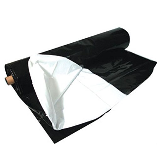 Hydrofarm ABWP25 Black & White, 10 x 25, 5.5 mil Poly Film, 10,...