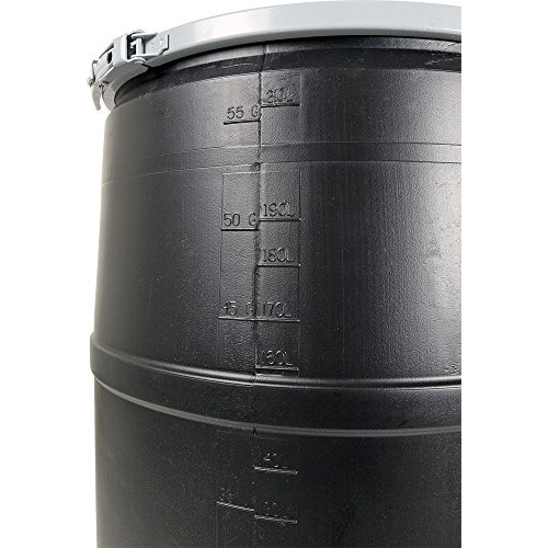 Hydrofarm HG55DRUM Drum with Solid Lid & Lock, 55 gallon