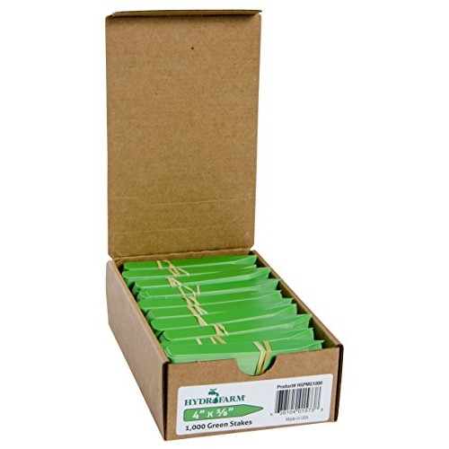 Hydrofarm Macore Co HGPMG1000 Plant Stake Labels, 4 x 5/8, Green