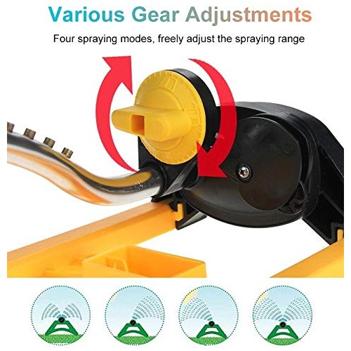 HYDT Garden Sprinkler with 15 Nozzles, Oscillating Large Area Cove...