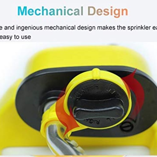 HYDT Garden Sprinkler with 15 Nozzles, Oscillating Large Area Cove...