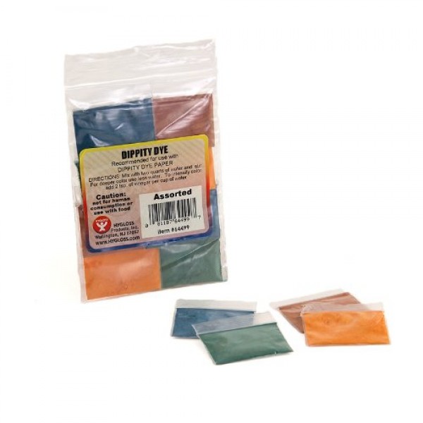Dippity Dye Tie-Dying Powder - 4 Assorted Colors - Blue, Green, Re...