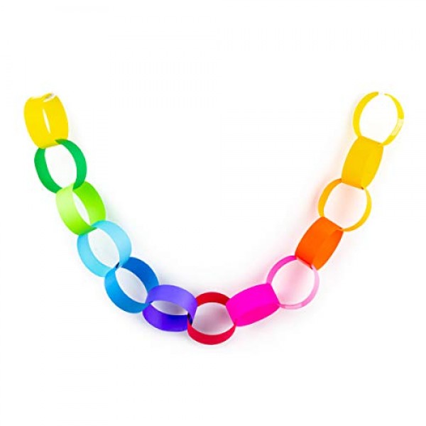 Mighty Bright Paper Chain Strips 1X8 180/Pkg-Assorted Colors
