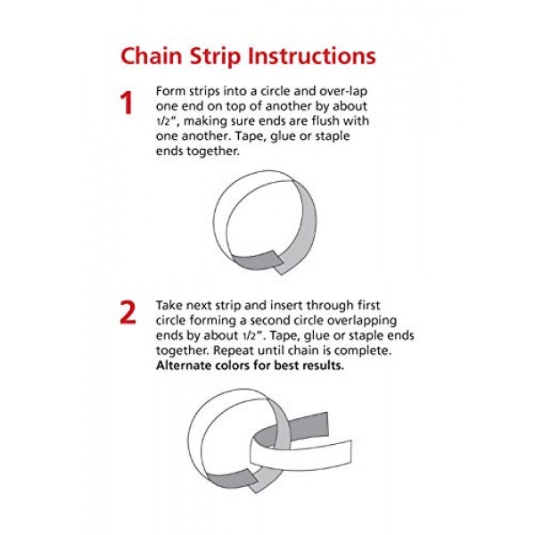 Mighty Bright Paper Chain Strips 1X8 180/Pkg-Assorted Colors