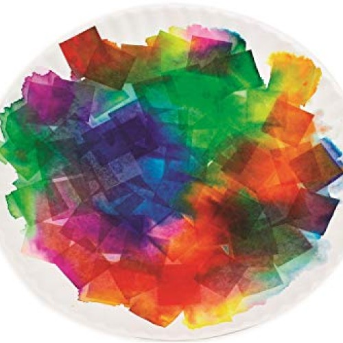 Hygloss Products 88524 Mosaic Bleeding Tissue Paper Squares 1 inch...