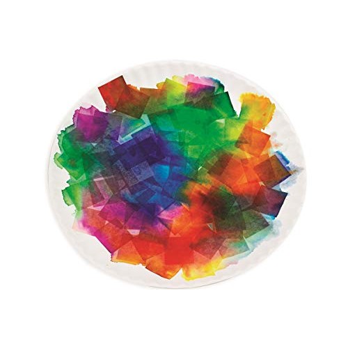 Hygloss Products 88524 Mosaic Bleeding Tissue Paper Squares 1 inch...