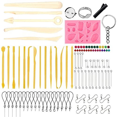 50 Colors Polymer Clay, Multicolor Modeling Soft Clay Kit with 19 ...