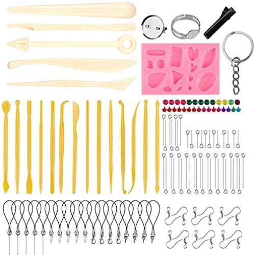 50 Colors Polymer Clay, Multicolor Modeling Soft Clay Kit with 19 ...