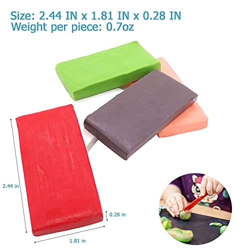 50 Colors Polymer Clay, Multicolor Modeling Soft Clay Kit with 19 ...