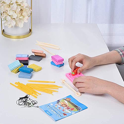 50 Colors Polymer Clay, Multicolor Modeling Soft Clay Kit with 19 ...