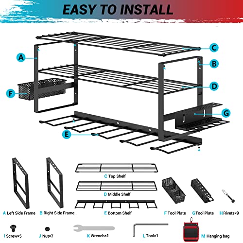 HYSEYY Power Tool Organizer with Tool Bag Organizer Heavy Duty Gar...