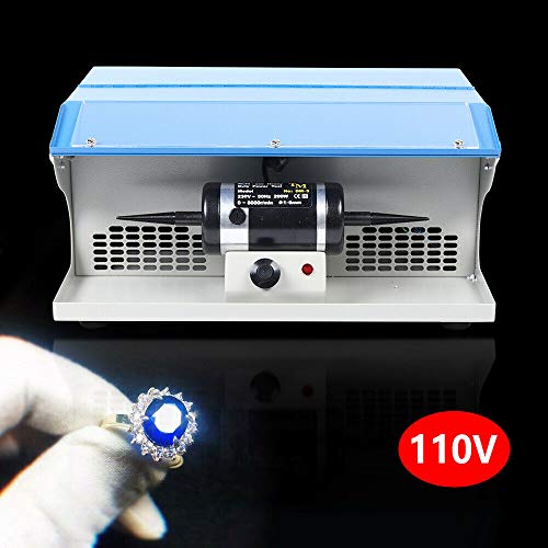 Bench Jewelry Polisher 110V 200W Jewelry Rock Polisher Buffer Poli...