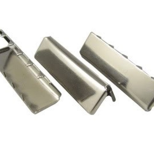 Nickel Belt Buckle End Tips - 1.25 Qty 10