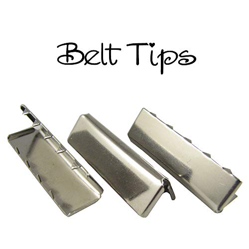 Nickel Belt Buckle End Tips - 1.25 Qty 10