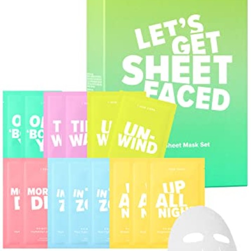I DEW CARE Sheet Mask Pack - Let’s Get Sheet Faced | 14-Day Intens...