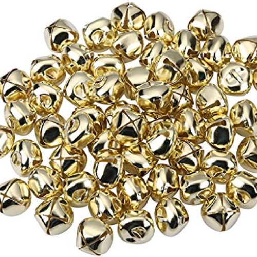 I-MART 100 Pcs Small Christmas Jingle Bells, 1 Inch Bell for DIY C...