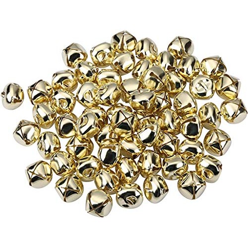 I-MART 100 Pcs Small Christmas Jingle Bells, 1 Inch Bell for DIY C...