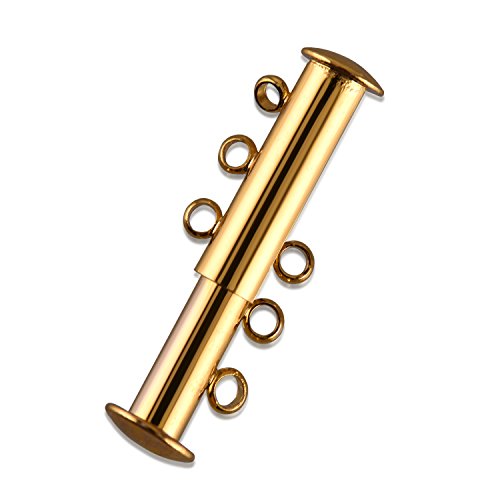 I-MART Pack of 20 Multi 3 Strand Slide Lock Clasps, Connectors for...
