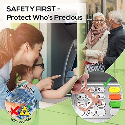 iATO Contactless Door Opener Keychain Tool with Soft Silicone Styl...