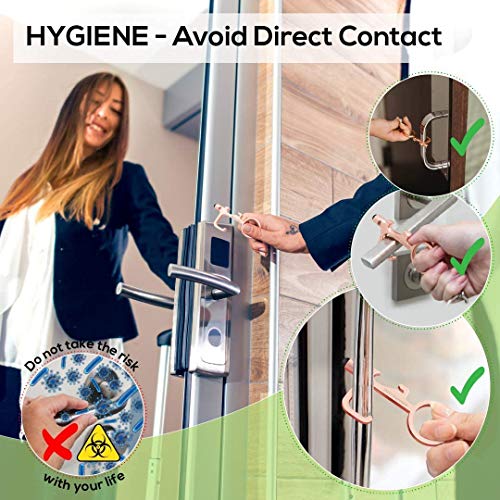 iATO Contactless Door Opener Keychain Tool with Soft Silicone Styl...