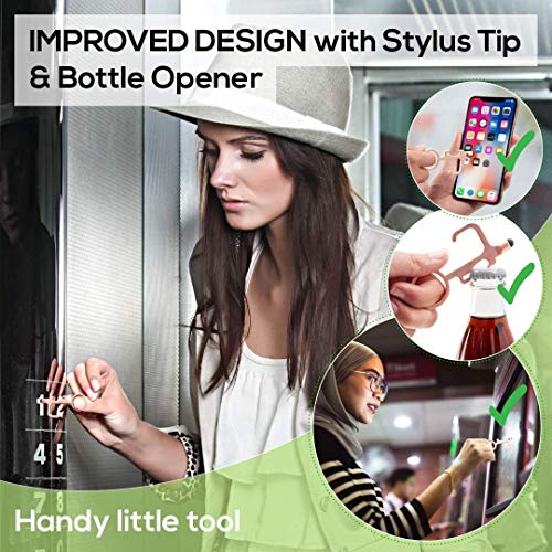 iATO Contactless Door Opener Keychain Tool with Soft Silicone Styl...