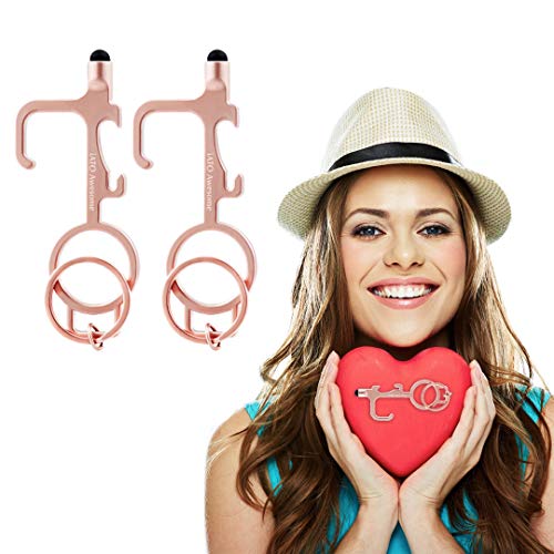 iATO Contactless Door Opener Keychain Tool with Soft Silicone Styl...