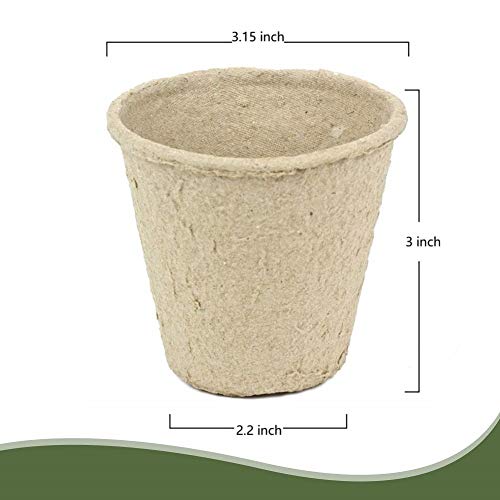 IAXSEE 100 Pack Peat Pots, Nursery Pots 3.15 Inch Starting Planter