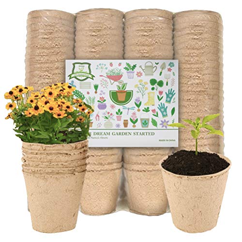 IAXSEE 100 Pack Peat Pots, Nursery Pots 3.15 Inch Starting Planter