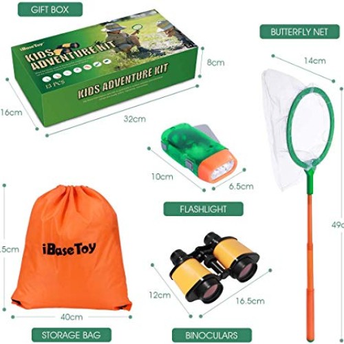 Outdoor Explorer Kit & Bug Catcher Kit with Binoculars, Flashlight...