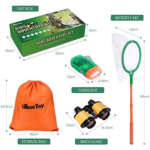 Outdoor Explorer Kit & Bug Catcher Kit with Binoculars, Flashlight...