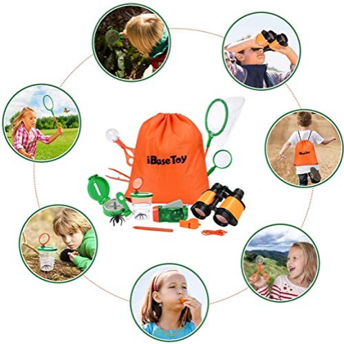 Outdoor Explorer Kit & Bug Catcher Kit with Binoculars, Flashlight...